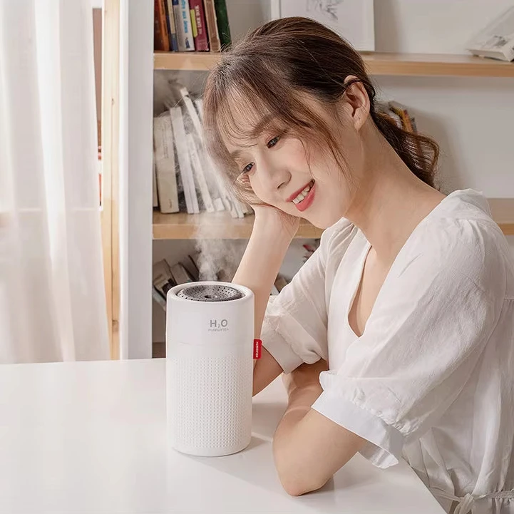 Rechargeable USB 750mL Portable Air Humidifier Home Office Desktop Continuous Intermittent Spray Colorful Night Light Humidifier