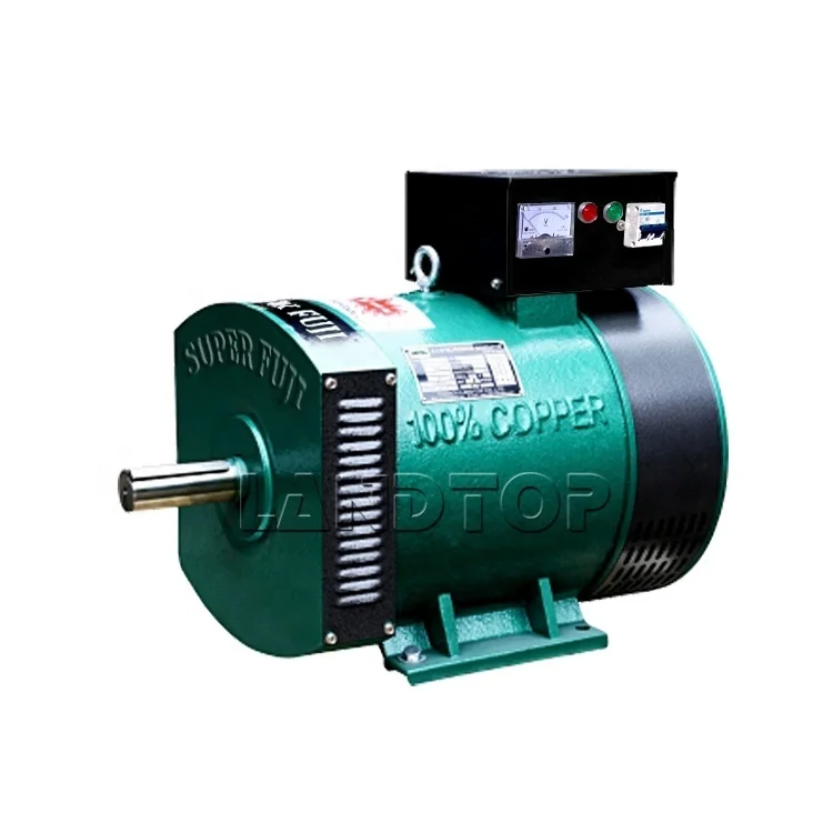 LANDTOP 100% Power AC Dynamo Alternator Hot Sale Small Agricultural Household Diesel Generator 1Phase 3Phase Brush Alternator