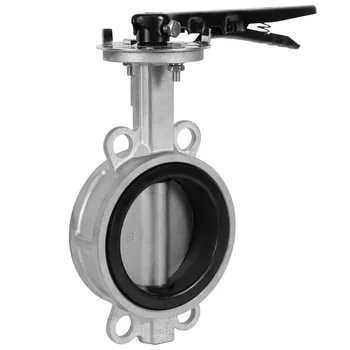 inch 2"-24" DN50-DN600 manual operated Wafer stainless steel Rubber seat butterfly valve