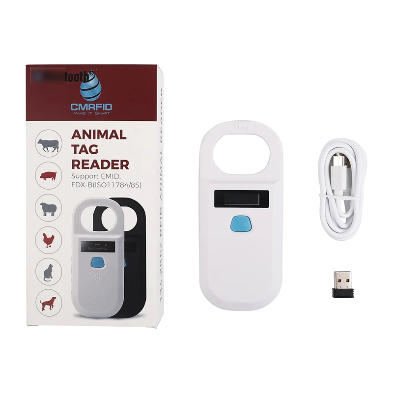 Cmrfid Pet Chip Reader Rfid Ear Tag Scanner 134.2 Khz Dog Animal ...