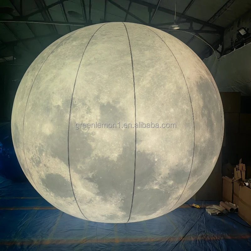 Custom LED-Lit Inflatable Giant Moon and Planet Ball Balloon Unique Advertising Inflatables for Party Decorations