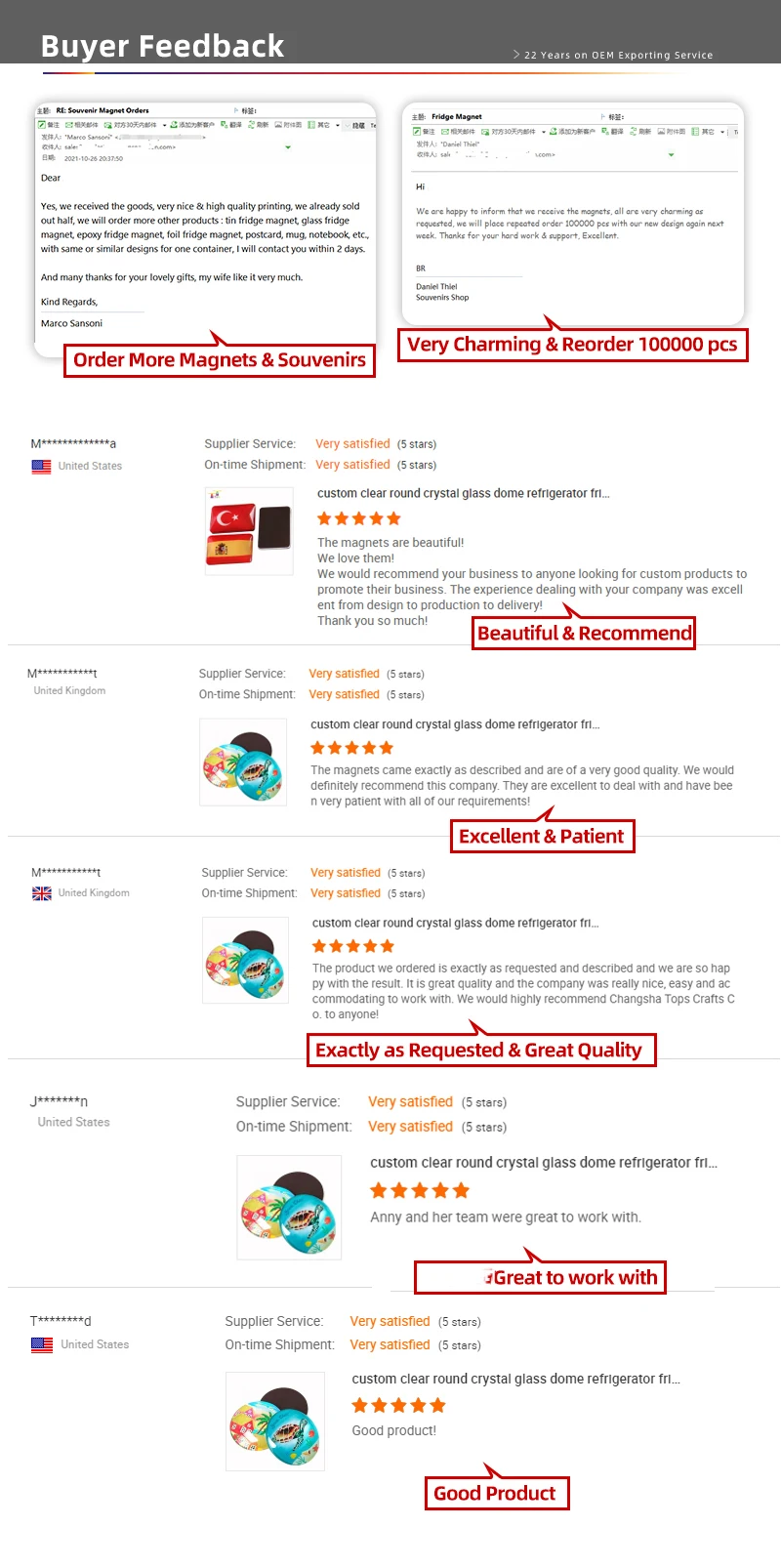 Buyer Feedbacks