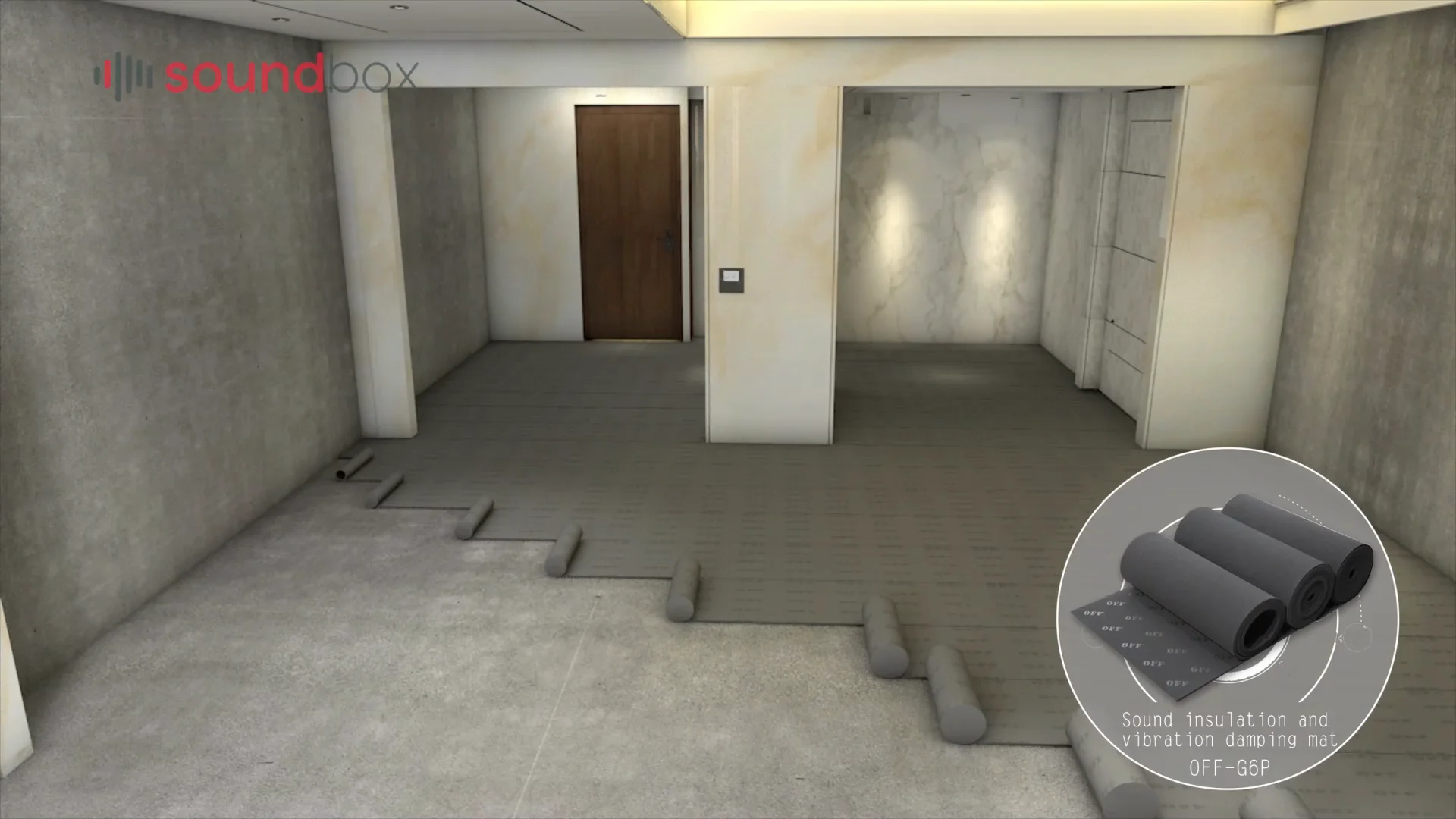 Soundbox Acoustic Vibration Mat Apartment Floor Noise Reduction