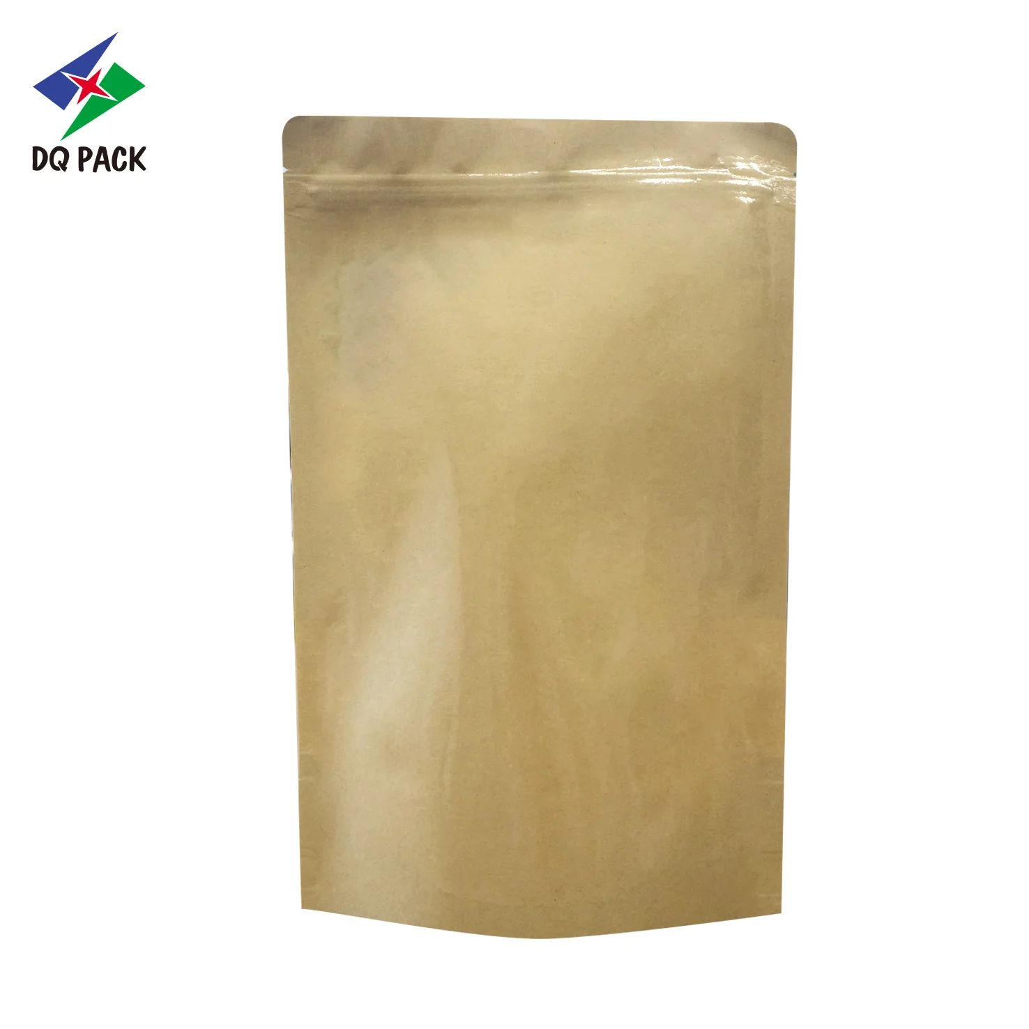 DQ PAC kraft paper stand up packaging doypack with zipper food grade