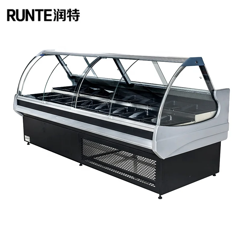 大型冷却ショーケース 冷凍庫ショーケース/デリ業務用冷蔵庫/ディスプレイクーラー食品