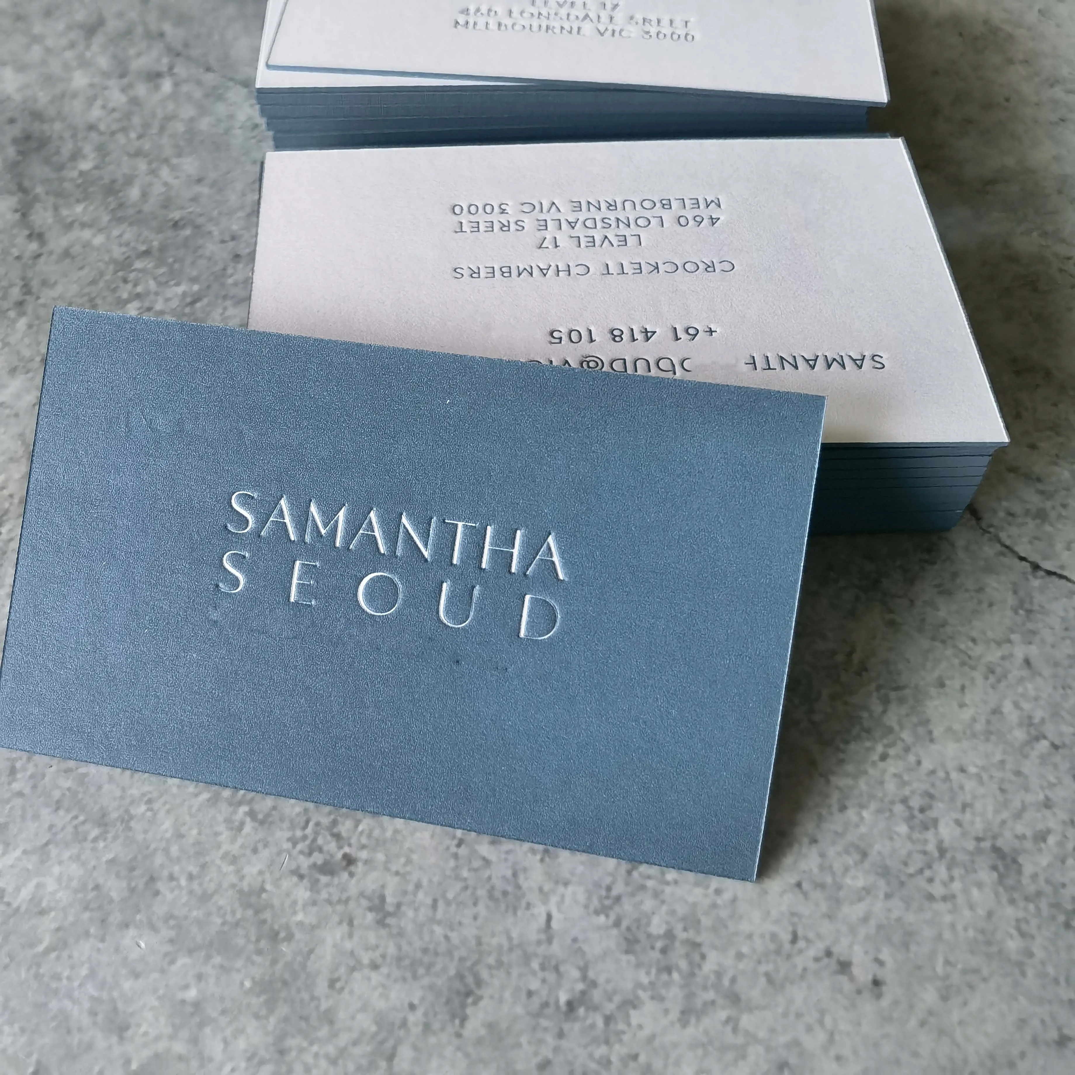 Customized Luxury Design Embossed Business Card Offset Paper & Cardboard Corrugated Board Duplex Made in China
