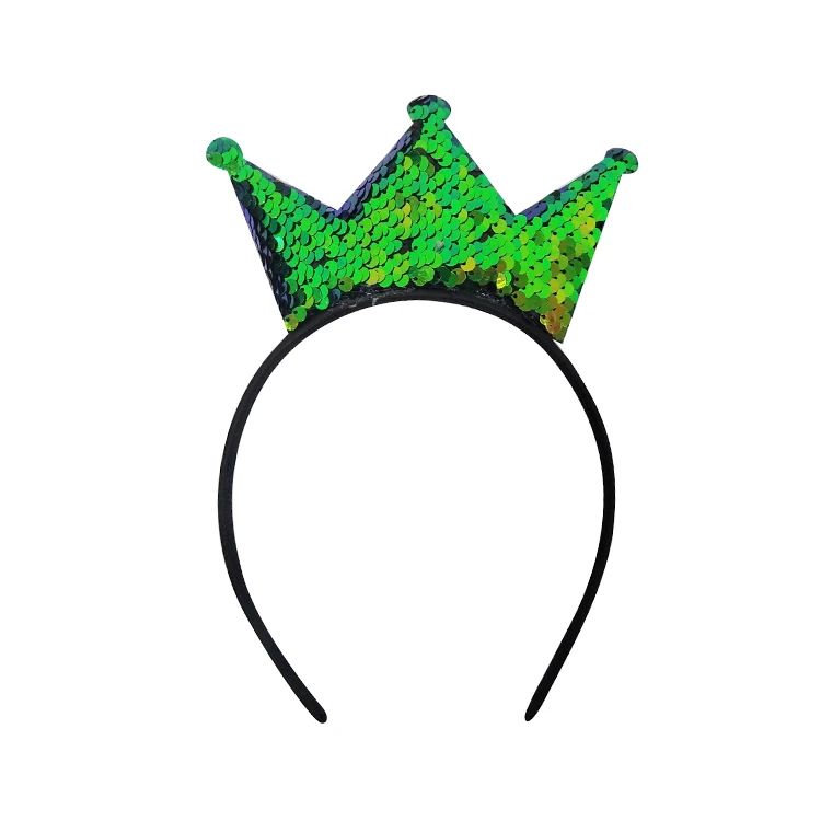 
 Блестящая повязка на голову, украшение для детской вечеринки, блестящая корона, повязка на голову, блестящая, двусторонняя  
