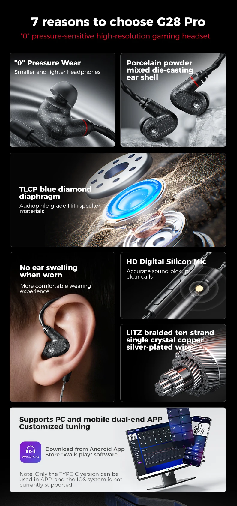 Plextone G28 Pro Gaming Earphones description image 3