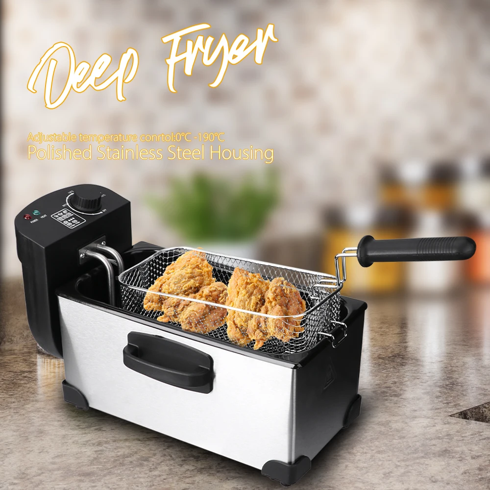 Superior Quality Immersion Oil Fryer Removable Basket 3.5l Electric
