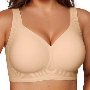 ODM OEM Bras for Women Supportive Wireless Push up Bra Full Coverage No Underwear Seamless Plus Size for Jelly Strip Bra Women