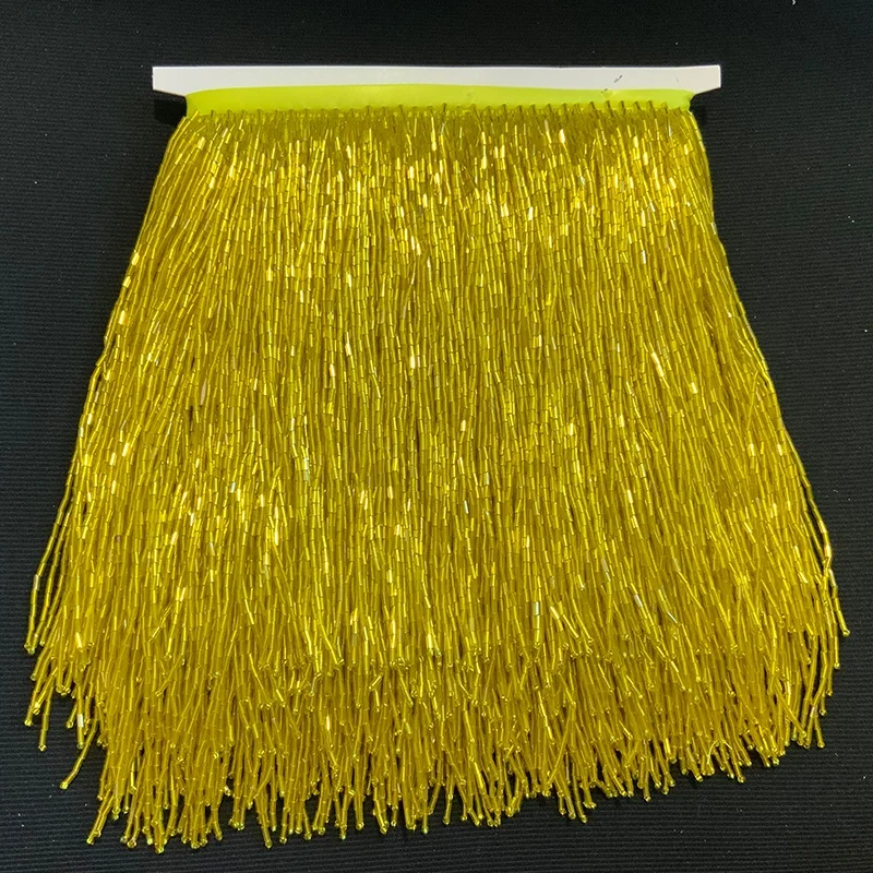 14cm Beaded Fringe Trim Tassel Trims for Dance Costume Haute Couture Dress Trimming Beading Fringe for Clothes