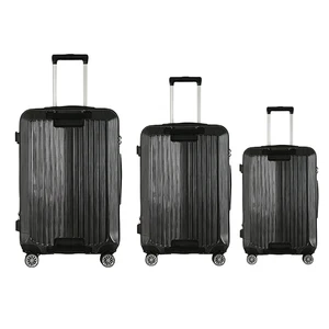 Wholesale Carry on Luggage Abs Cabin Hardshell Luggage Black Blue 3 Pcs Suitcase Luggage Sets