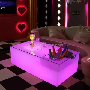 LED Furniture 16 Colors Change Led Light up Ice Bucket Coffee Table