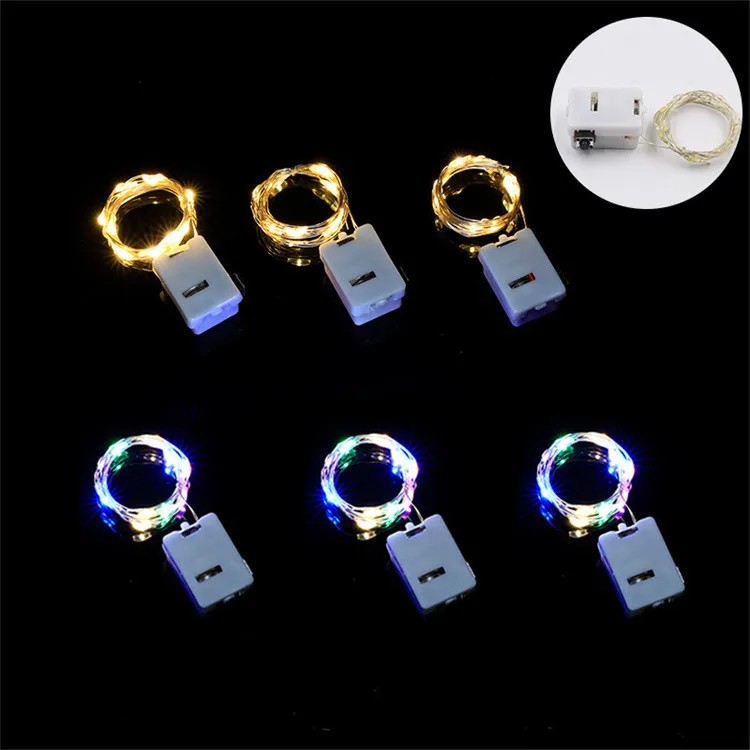 Waterproof String Lights 2M 20LEDs Waterproof Battery Powered Fairy Lights Mini Copper Wire Fairy Lights for Xmas Party