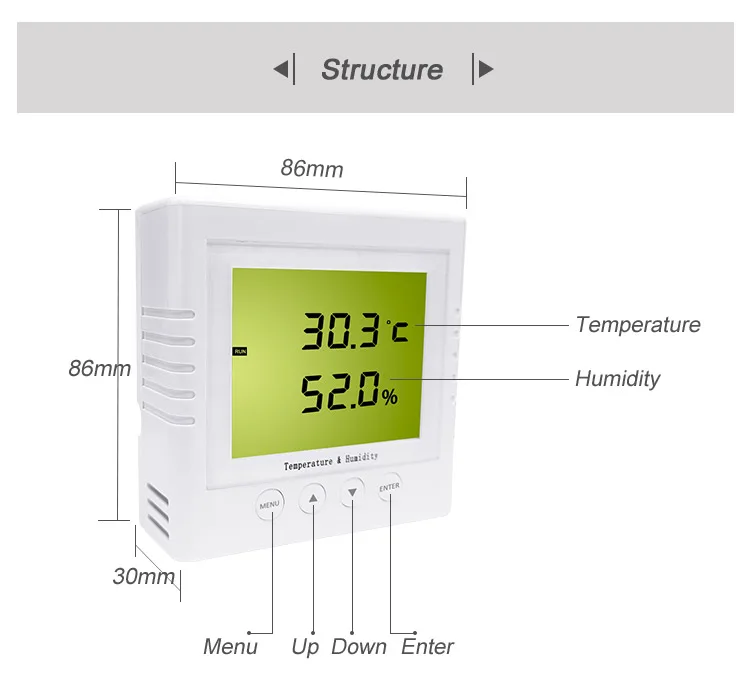 Smart Outdoor Breeding Co2 Temperature And Humidity Meter With Large Screen WIFI