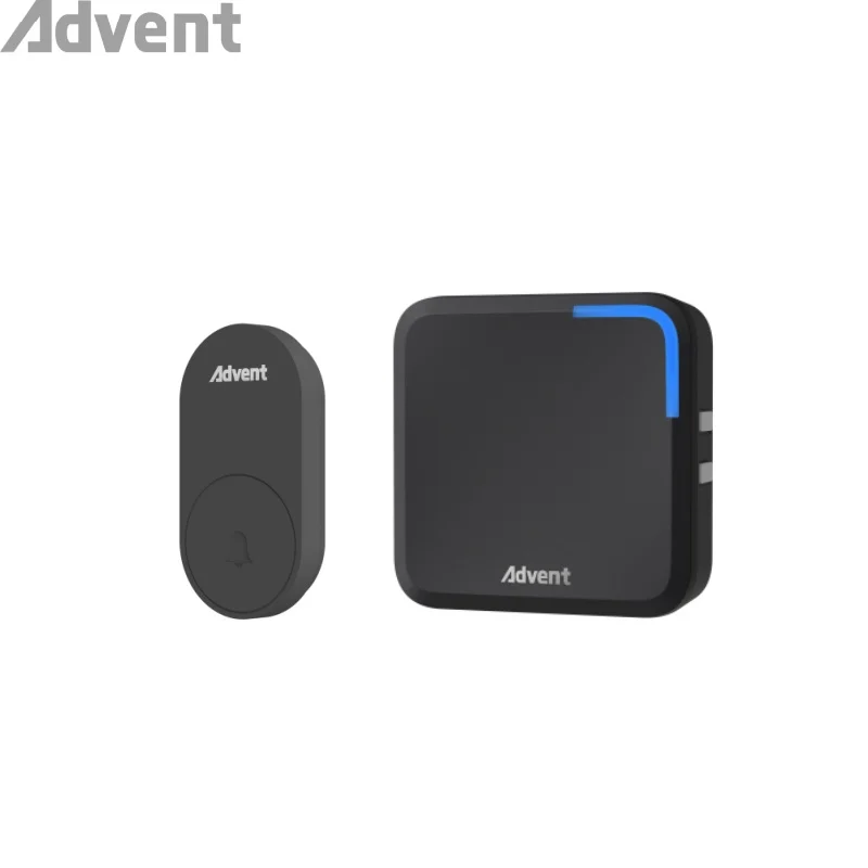 Receiver Battery Required 150M Remote Range Wireless Doorbell Kinetic Push Button Doorbell