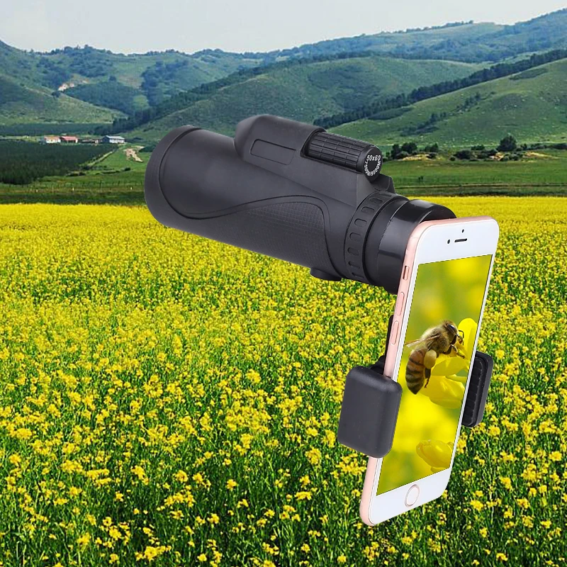 50x60高清非红外微光夜视单筒望远镜户外音乐会手机拍照望远镜bak4