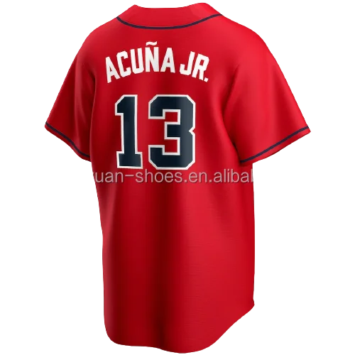 Wholesale Best Quality #13 Ronald Acuna Jr. #23 Michael Harris II #28 Matt  Olson #1 Ozzie Albies Stitched American Baseball Jersey From m.