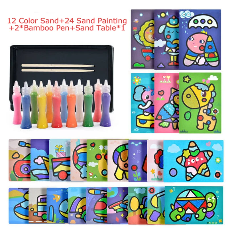 Sand Painting Children Colored Sand Boys And Girls - Temu