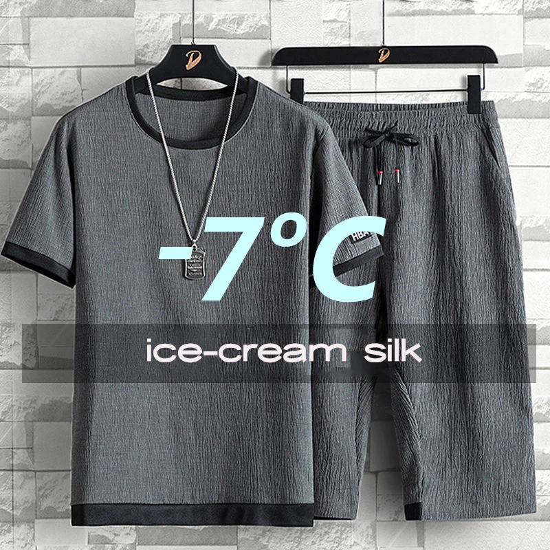 Men's Summer Ice Silk T-Shirt - Lightweight, Breathable Short Sleeve Sport Tee - View #9