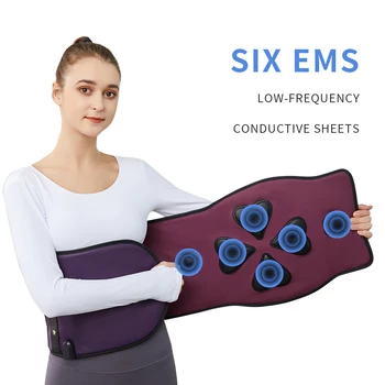 OEM a6 high quality PU leather household heating vibrate EMS women massage slim belt