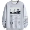 Grey Graphic Print