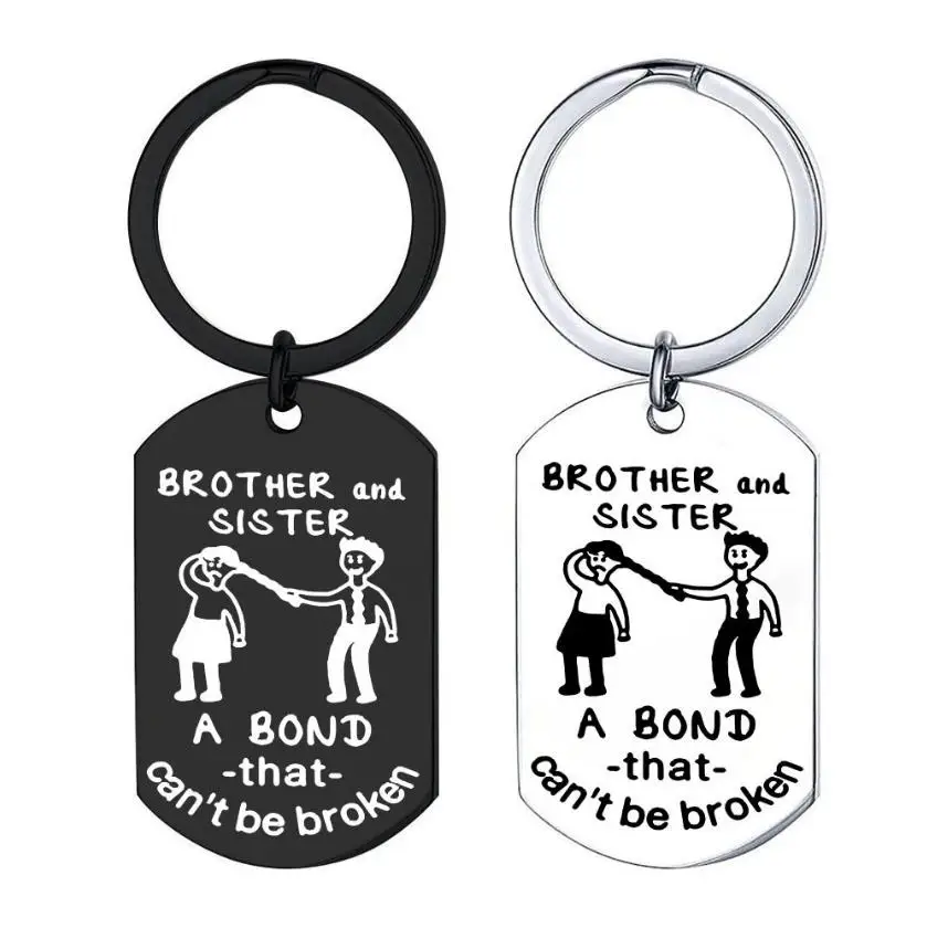 Funny Sister And Brother Keychain Birthday Gift For Sister From Brother  Graduation Gift For Brother Keychain - Buy Funny Keychain,Sister And  Brother Keychain,Brother Keychain Product on 