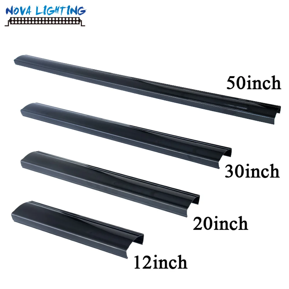 Plastic Protective Lens for 3 Inch Height 7/12/20/30/40/50/54 Inch Length Straight or Curved Car Led Light Bar Cover