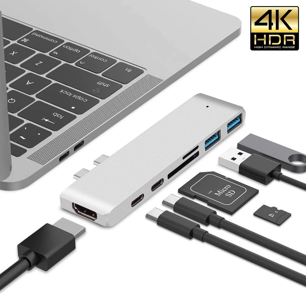 Lemorele USB C Hub Multiport Adapter 10-in-1 USB C Dongle for MacBook Pro Air