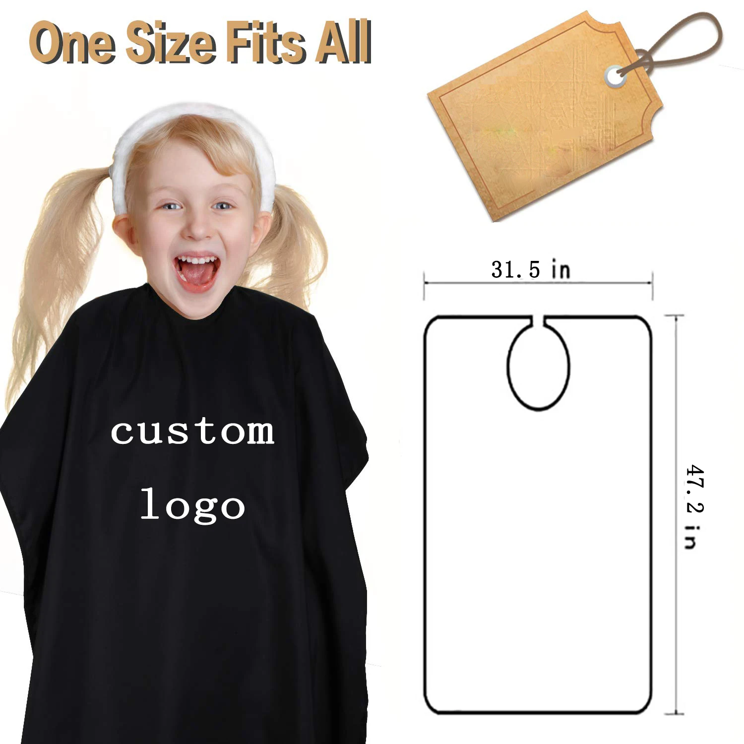 Парикмахерская семейная Водонепроницаемая накидка с логотипом на