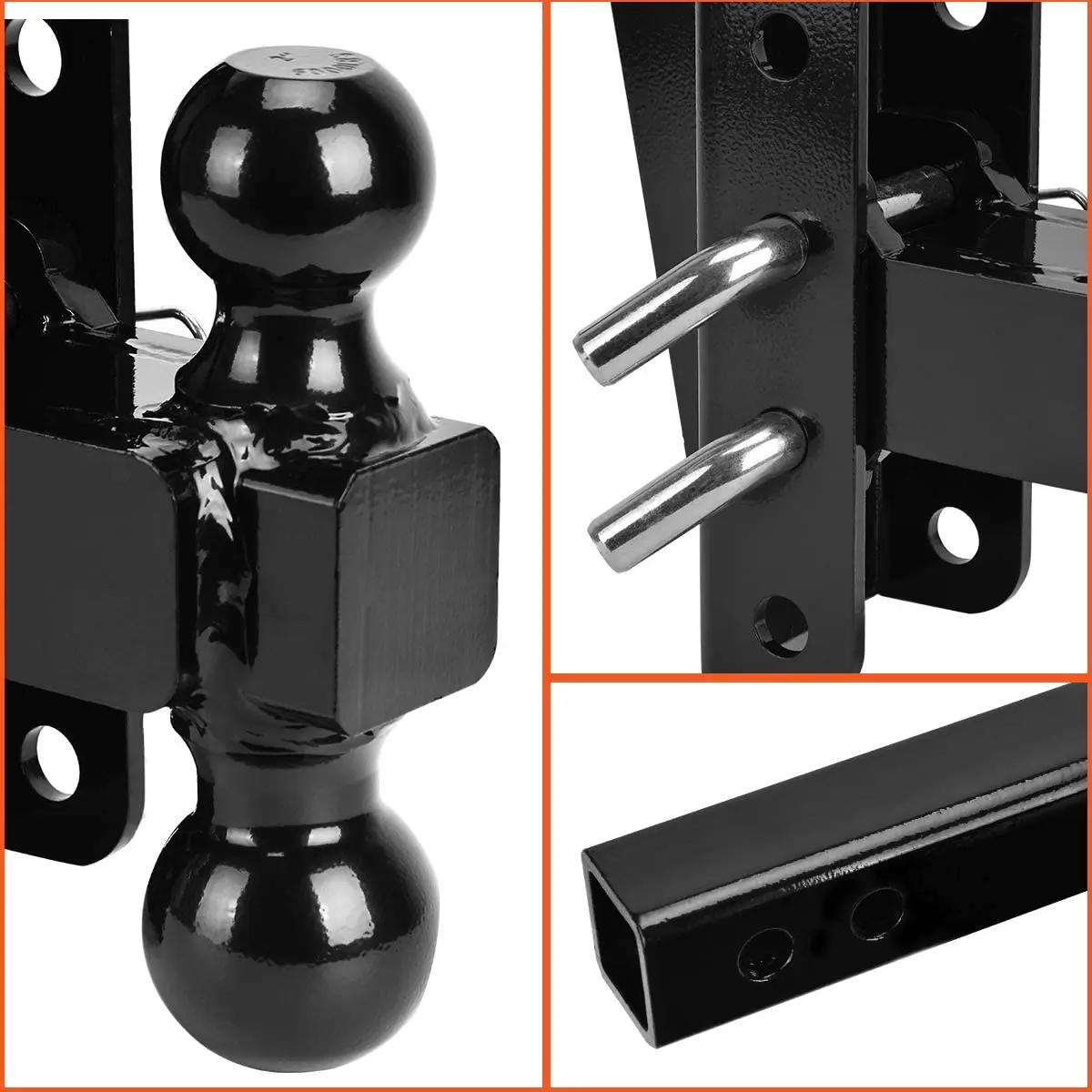 Flexible Stainless Steel Trailer Hitch Ball Mount For Heavy Duty Truck