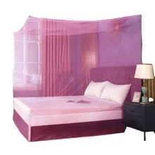 pink Cheap Rectangular Hanging  Mosquito Net for Single Double king Bed