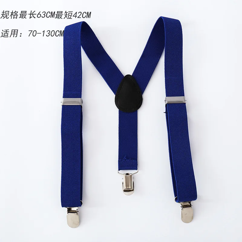 Soild Color Children Belt Bowtie Set Baby Boys Girls Suspenders Clip-on Y-Back Braces Bow Tie Elastic Kids Adjustable