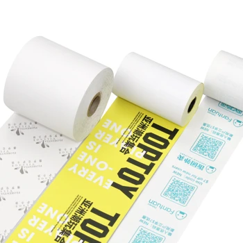 customizing thermal printed paper rolls 50mm 57mm 80mm thermal pre-printed paper