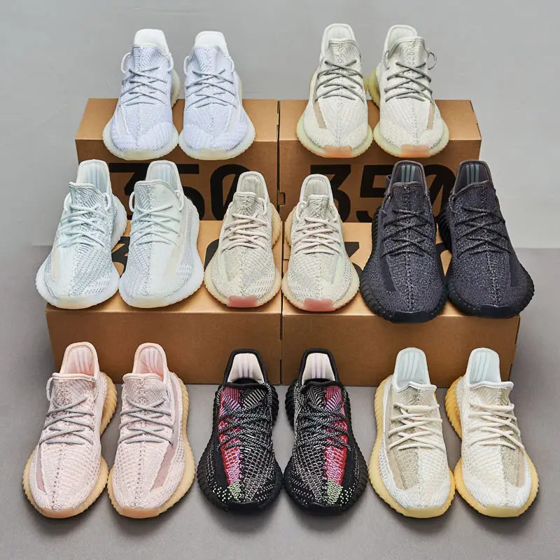 With Box Yeezy 350 Sport Running Shoes Adidaing Chunkies Shoes Black ...