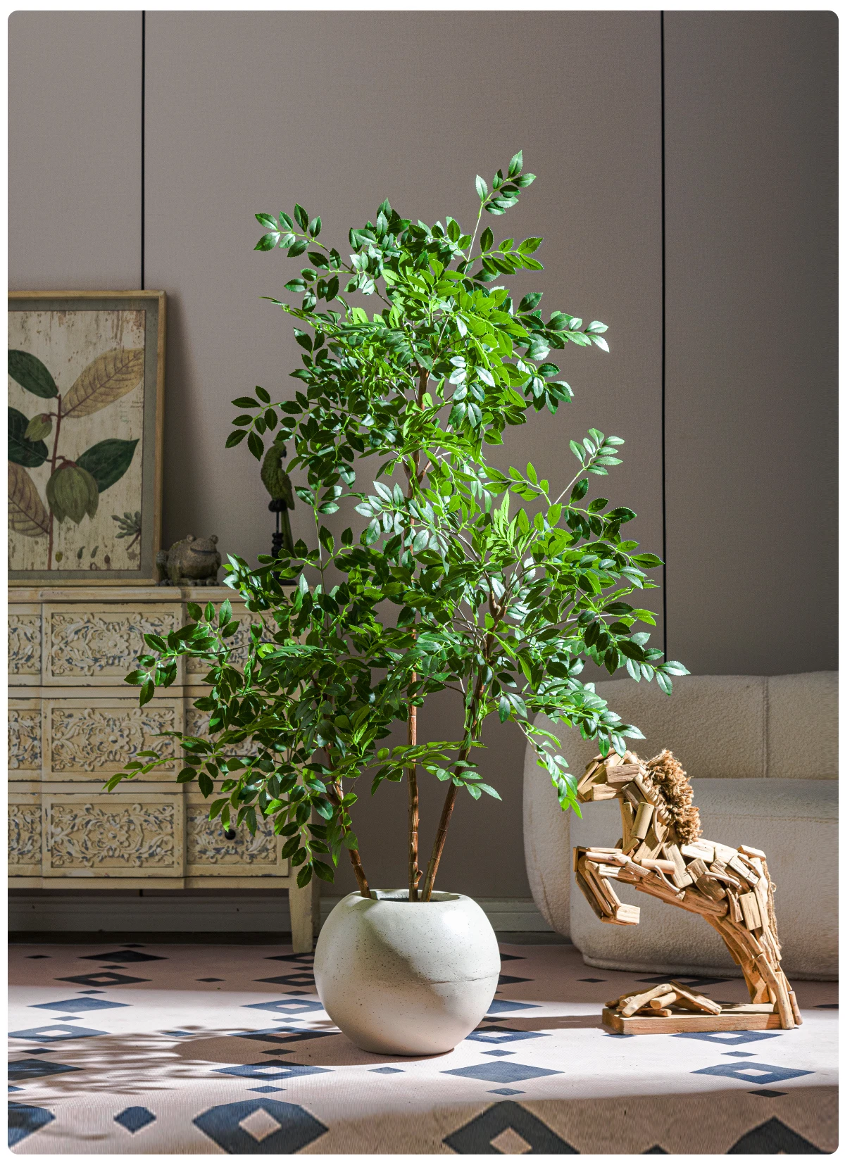 1.9M Tall Plastic Tree Simulation Tree Factory Hot Sale Facked Artificial Plants Greenery Potted Outdoor Indoor Home Decoration supplier