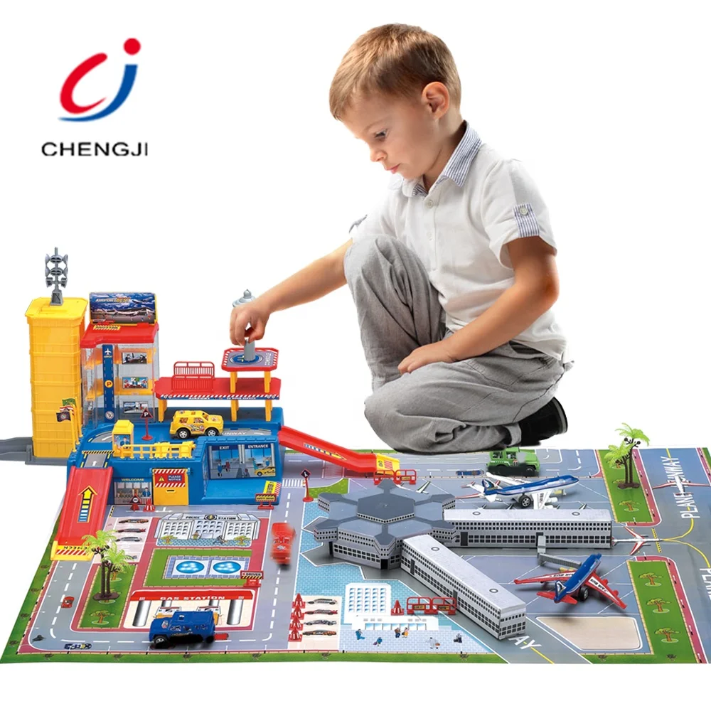 Elektrische Kinder Spielzeug Kinderspielzeug Kinderbahn Flughafen Flugzeug Set