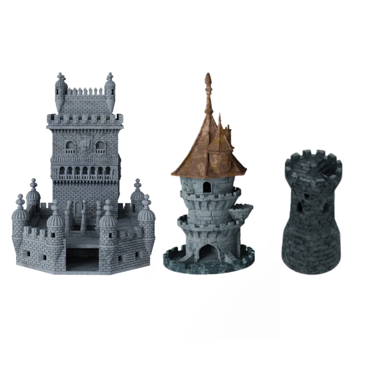 Custom Resin 3D Architecture Model Statue Building Scale Models Resin Architectural Masterpiece for Home Office Bookshelf