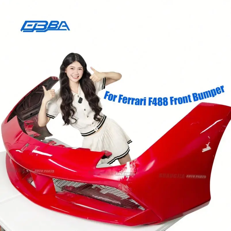 Aksesori Ramah Lingkungan Suku Cadang Pengganti Bibir Depan Mobil Bumper Depan Untuk Ferrari F488 OE 87973710