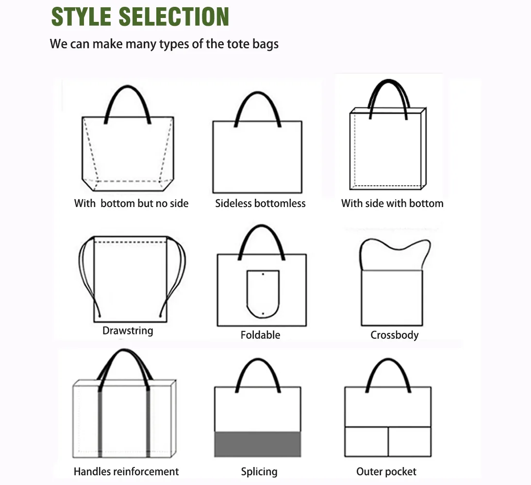 Green Felt Material Reusable And Durable Custom Tote Bags Luxury