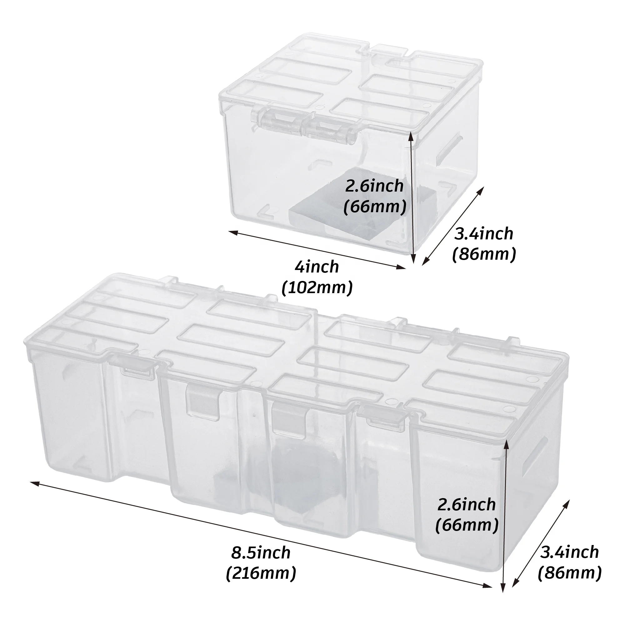 29656 Double Side Storage Box  Tool Storage Box  with 16 Compartment Removable for Storing Screws Nuts Bolts and Small Tools