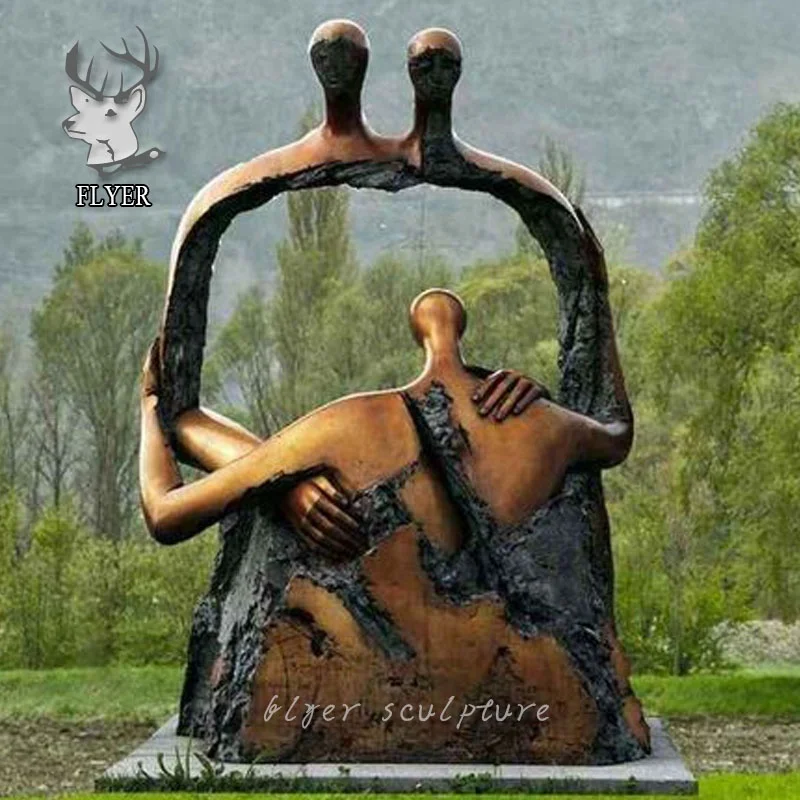 等身大抽象的な外観像 ブロンズ金属製 座る男性彫刻 モダンなブロンズ