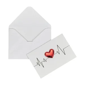 High Quality Custom Printing Pearl Paper Wallet Envelope Small Gold Stamping Foil Edge for Gift Cards