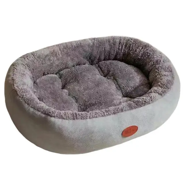 Neutral Summer Mat Solid Pattern Kennel Mat and Pet Nest for All Seasons Washable Cat Bed for Small to Large Size Dogs