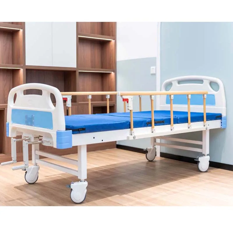 Manual two crank nursing bed ABS material hospital bed