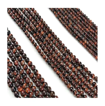 Hot Sale Quality World-leading Elegant Chic Round Beads 4mm 6mm 8mm 10mm 12mm Natural_Red Tiger Eyes For Jewellery Design