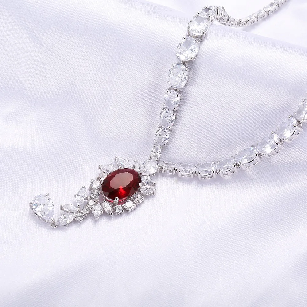 collar collana fashion necklace 2022 trendy drop zircon necklace sterling silver 925 jewelry bridal wedding diamond necklaces