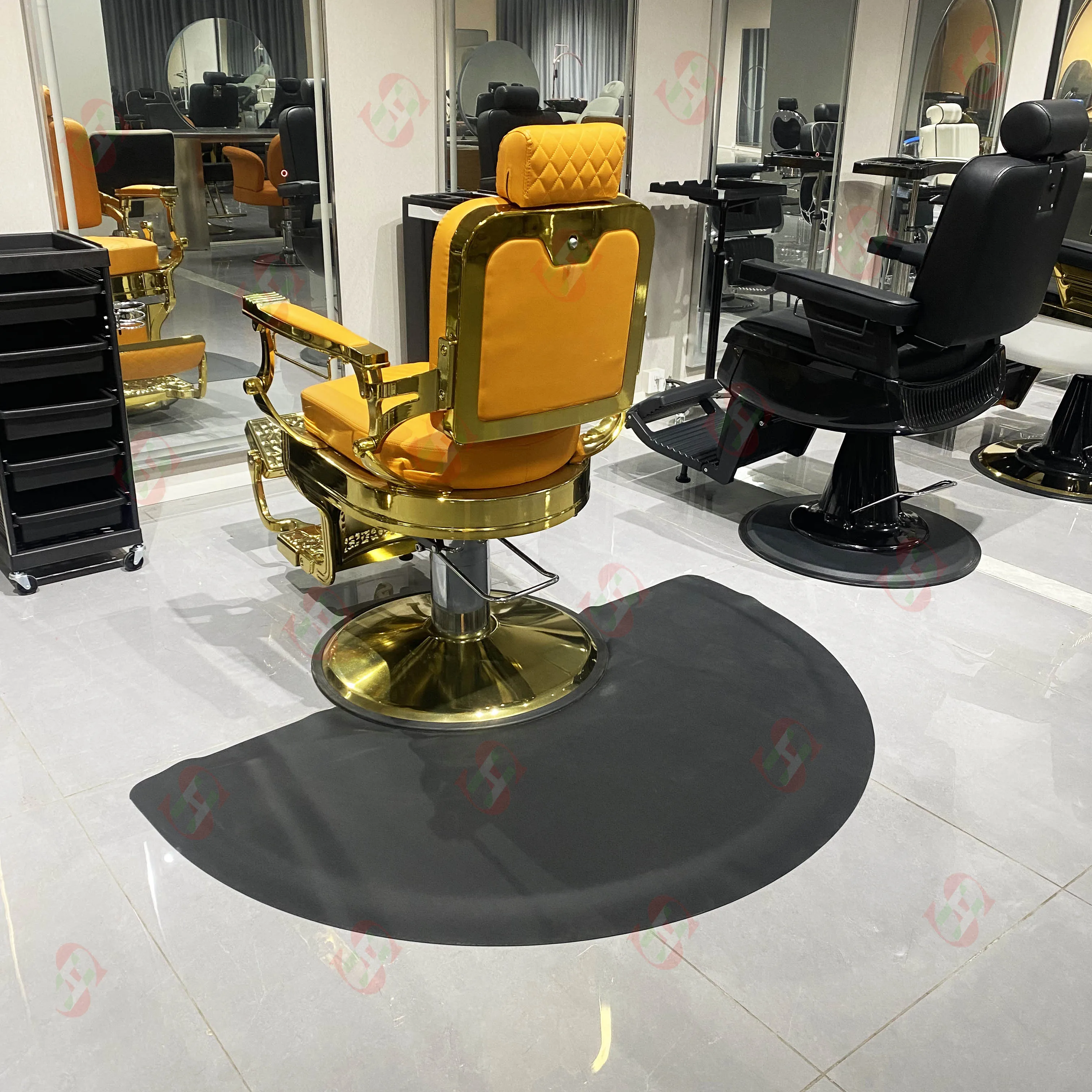 Hair Cutting Hair Salon Floor Mats Thick Barber Cutting Chair