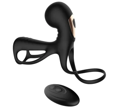 Silicone Black Vibrating Ring for Man Extension Penis Sleeve Cover