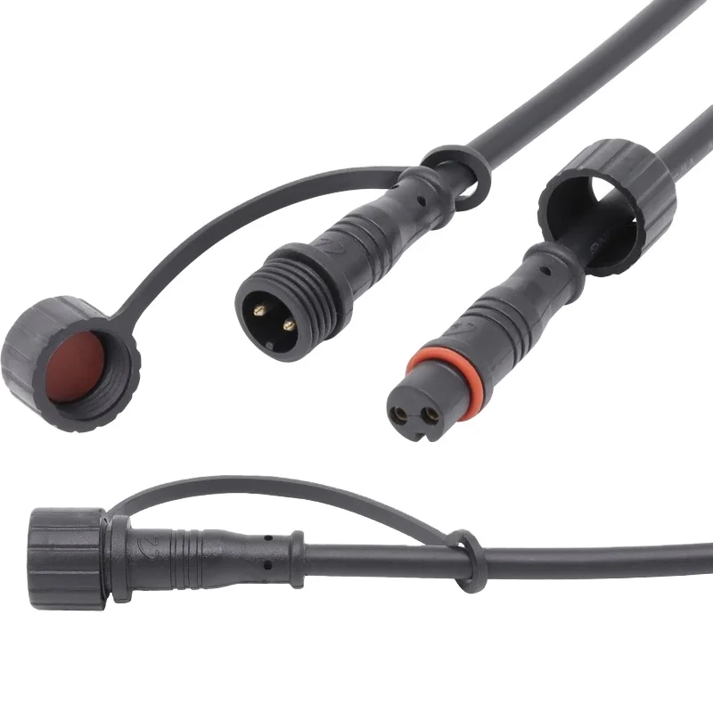 AOHUA Factory Sales Sensor Connector Cable IP65  M12 1 2 3 4 5Pin Male Female Plastic Circular PVC Connector  Molded Cable